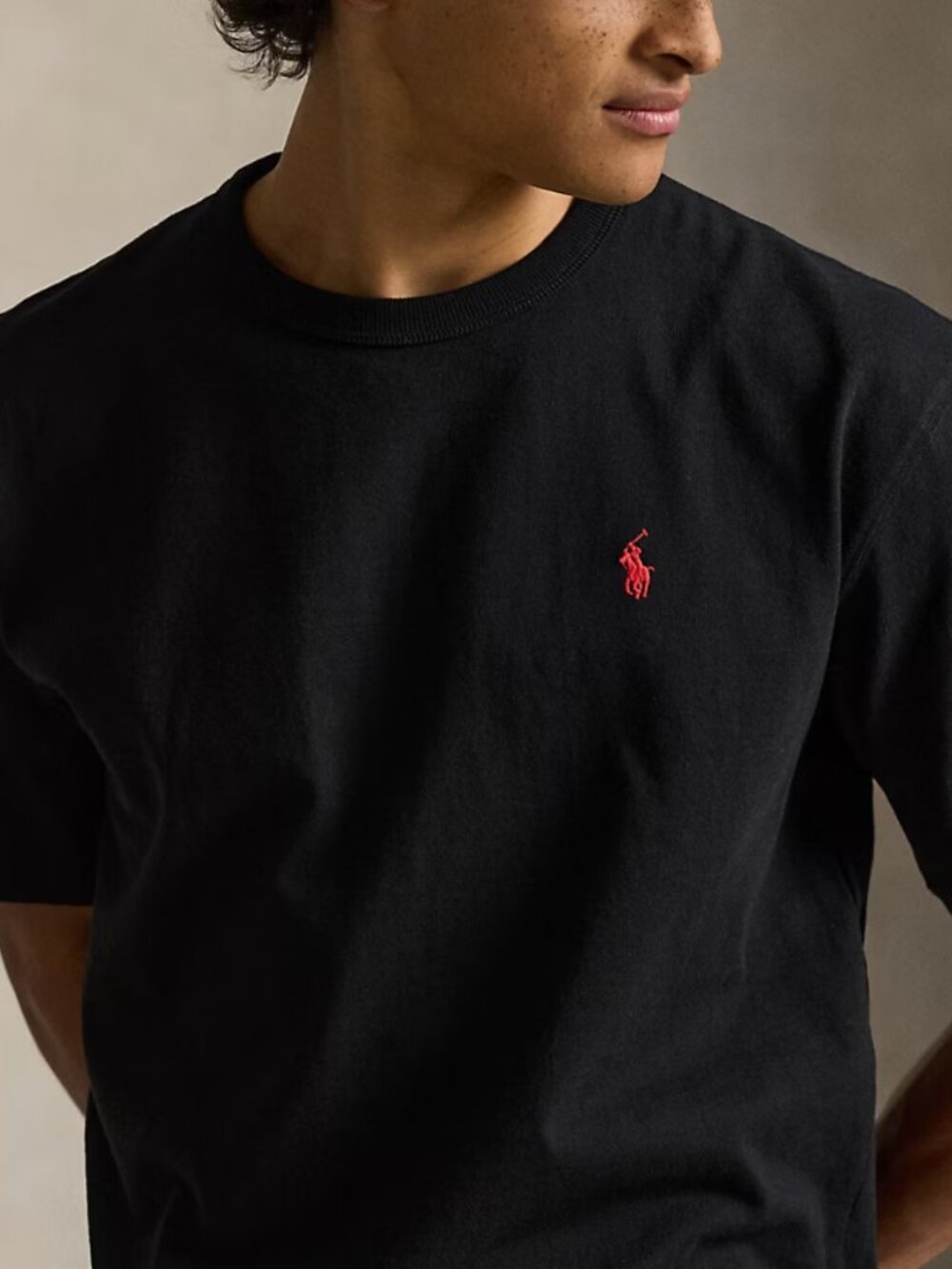 Polo Ralph Lauren Black Jersey Crewneck T-Shirt Medium
